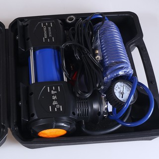 máy bơm , nén khí cầm tay 12v xi lanh đôi