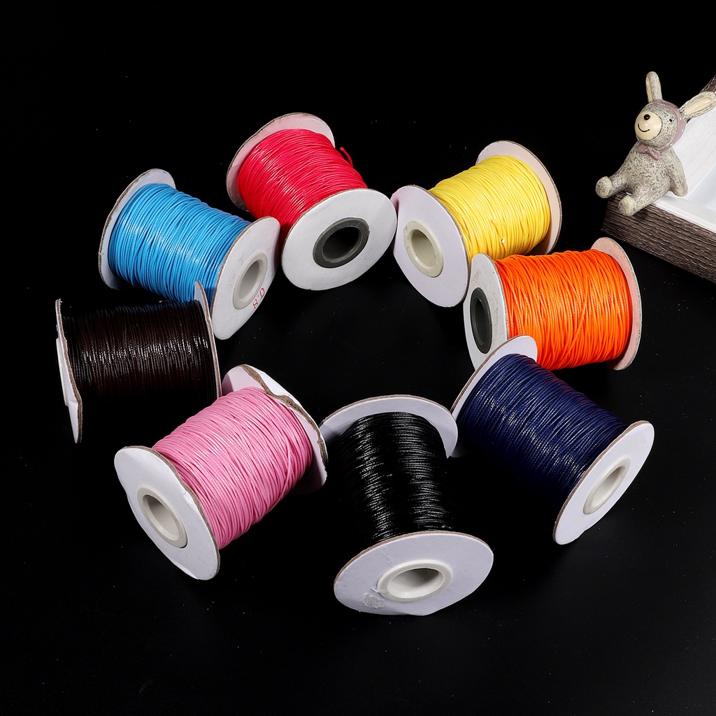 Cuộn dây cotton sáp dài 15m đường kính 1mm dùng làm đồ trang sức thủ công