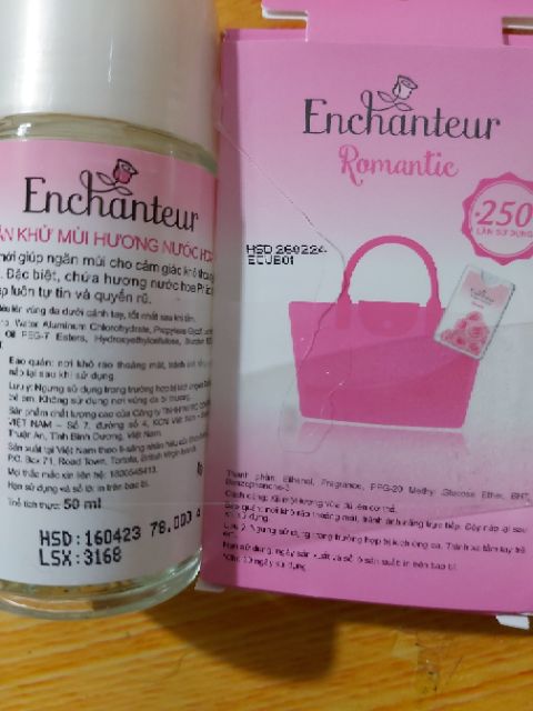 (Tặng kèm nước hoa 18ml) Lăn khử mùi Enchanteur dạng nước màu Hồng hoặc Tím | BigBuy360 - bigbuy360.vn