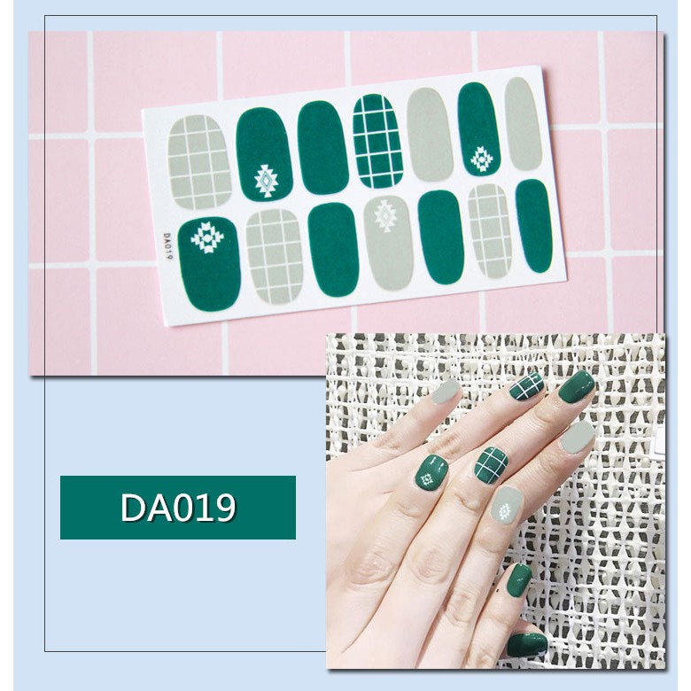 Bộ nail sticker dán móng tay trang trí 3D xinh xắn DA001-DA020 chống thấm nước