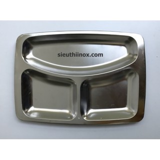 Khay cơm inox 3 ngăn