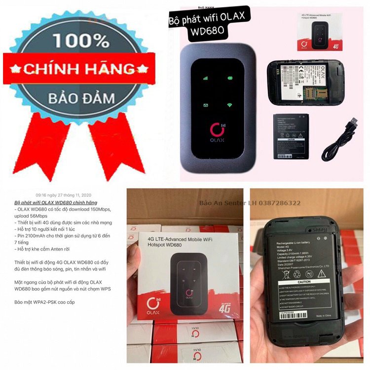 OLAX WD680 RELIANCE SÓNG KHỎE MUÔN NƠI BẤT CHẤP CẢ NHỮNG NƠI SÓNG YẾU BỘ PHÁT WIFI DI ĐỘNG 4G LTE