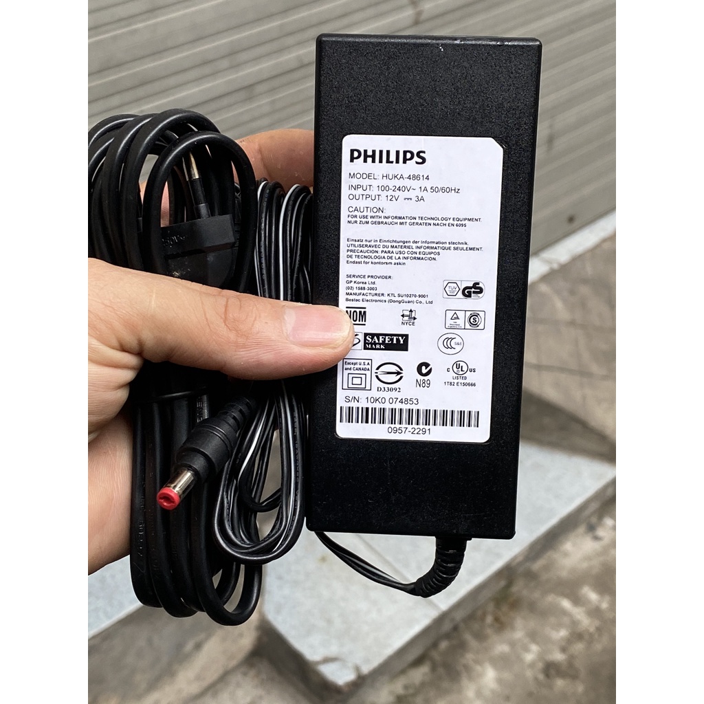 Adapter nguồn màn hình Philips 12V 3A chính hãng