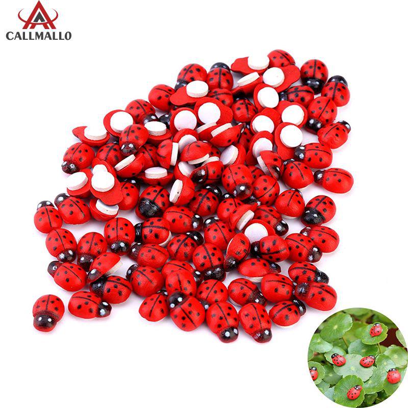 Bộ 100 Con Bọ Cánh Cứng Nhân Tạo Trang Trí Vườn Cây