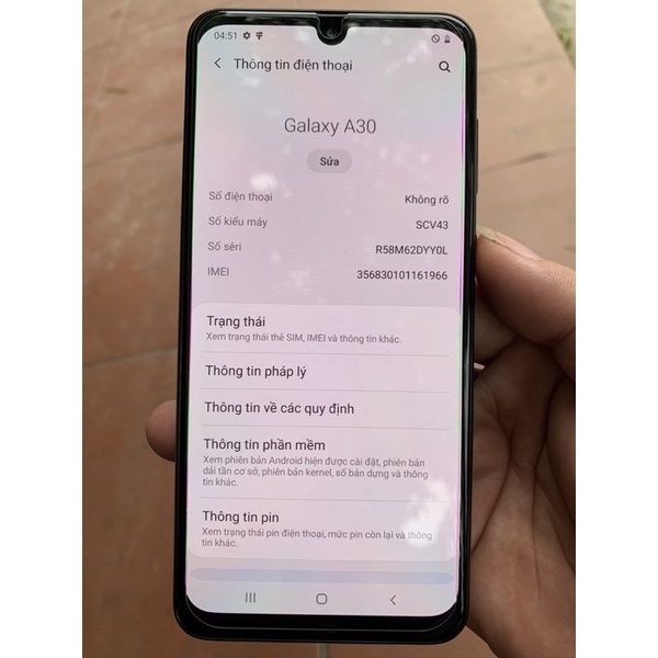 Điện thoại Sam Sung Galaxy A30 64gb cũ