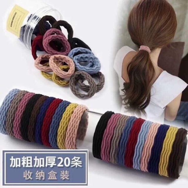 Combo 10 hộp 20 dây buộc tóc(sỉ 30k)