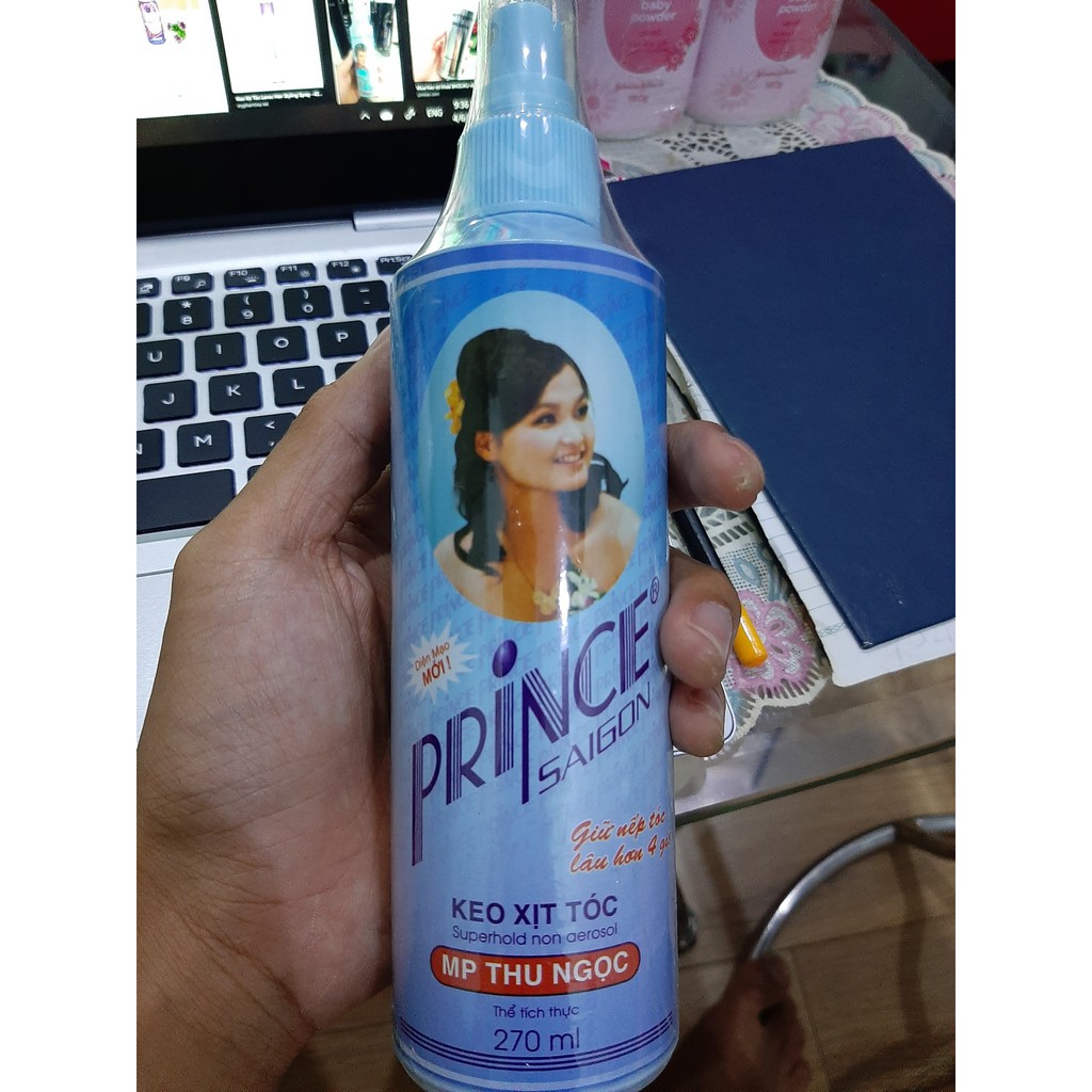 Gôm xịt tóc Prince Sài Gòn 270ml , keo giúp tăng độ cứng, giữ nếp lâu cho tóc dùng được cho cả nam và nữ