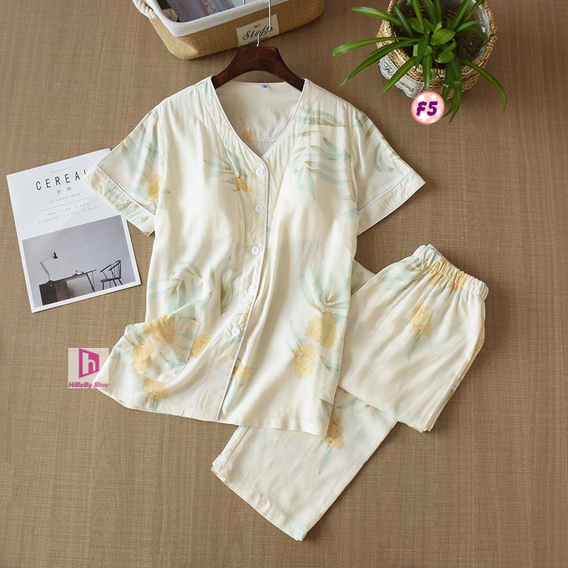 Pijama Lanh Lụa Có Lót Ngực tiện lợi cho mùa hè nóng nực F5 | BigBuy360 - bigbuy360.vn