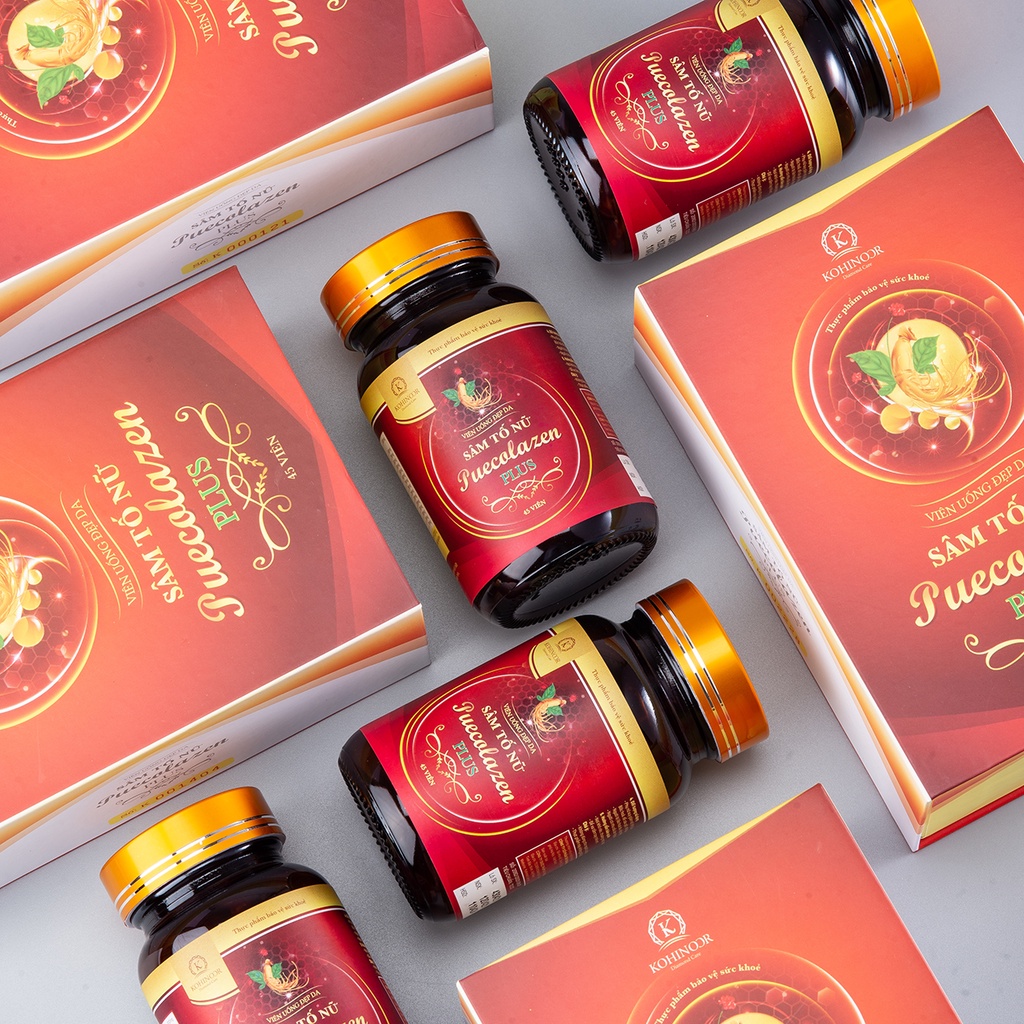 Viên uống đẹp da Sâm tố nữ Puecolazen Plus Kohinoor 45 viên