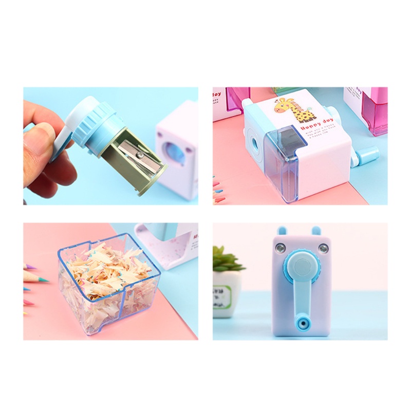 GOO Dụng cụ gọt bút chì một lỗ tiết kiệm sức lực dễ thương cho trường học