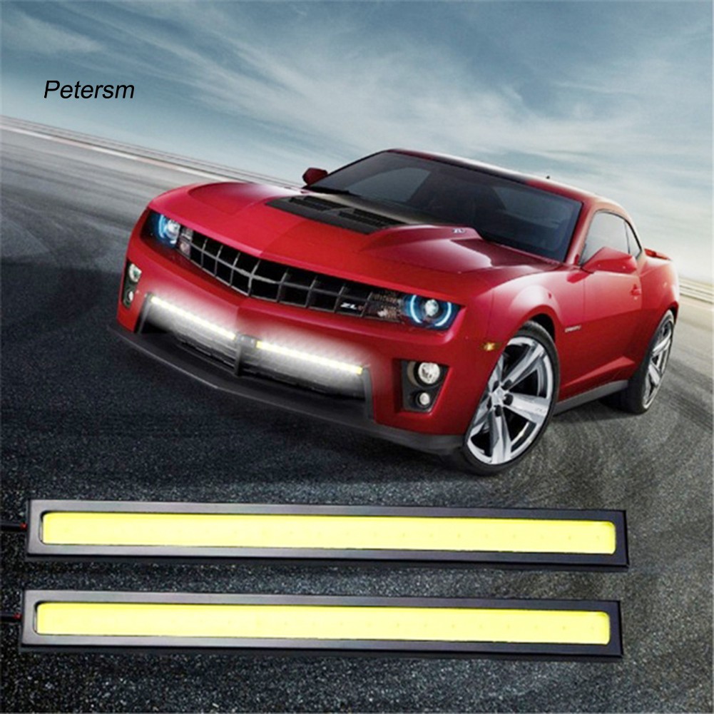 Set 2 Dây Đèn Led Cob 17cm Chống Thấm Nước Cho Xe Hơi