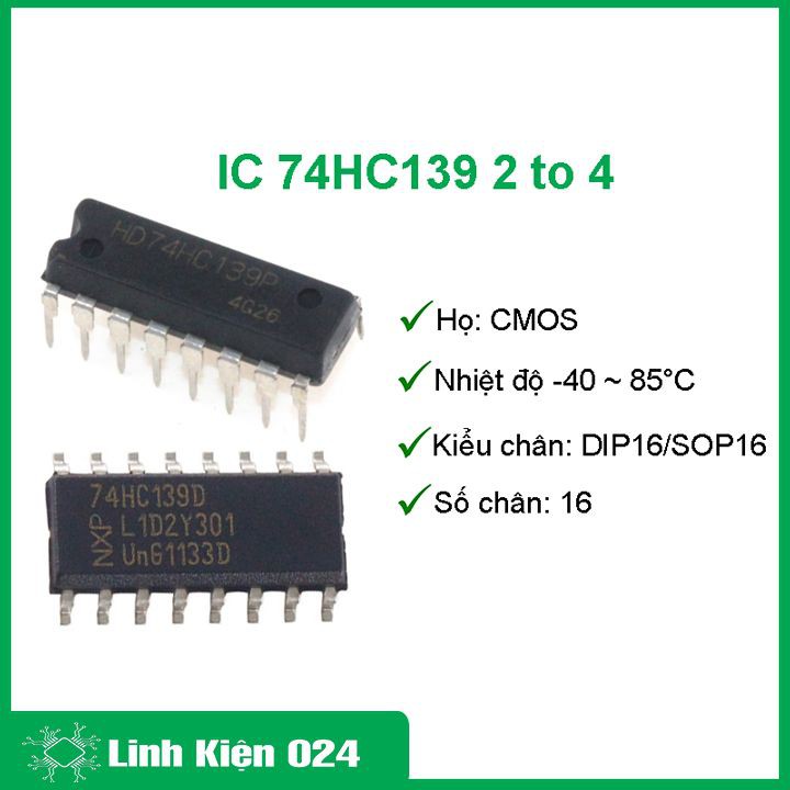 Sản Phẩm IC 74HC139 2 to 4