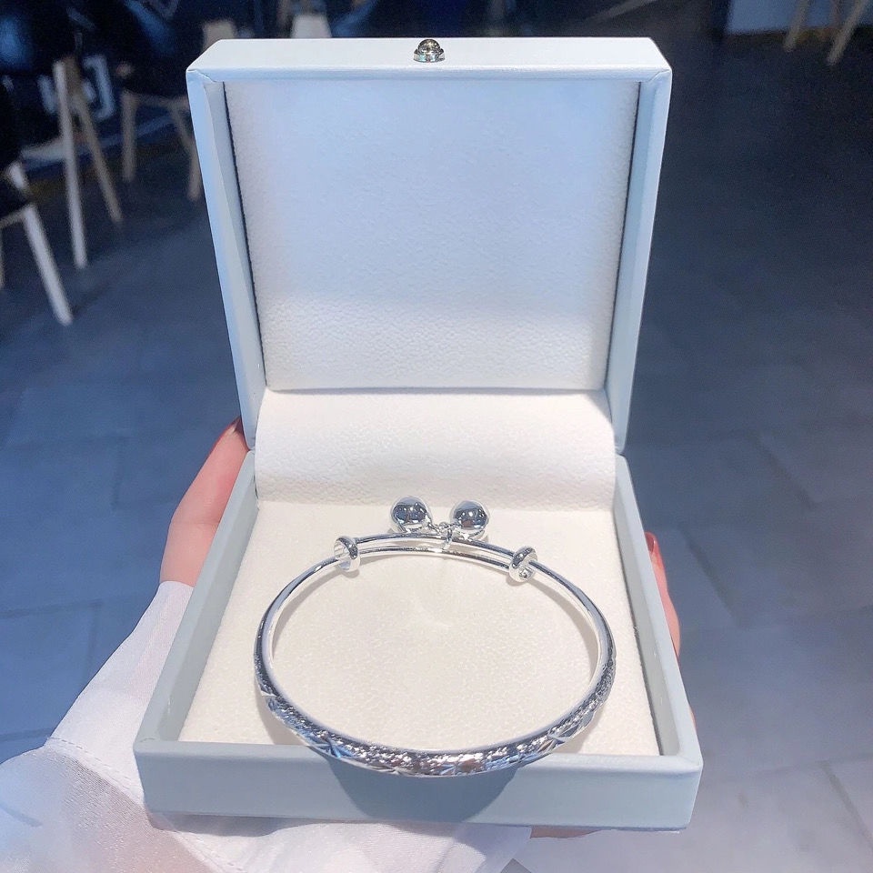 【Tại Chỗ】999Vòng Tay Bạc Sterling Nữ Vòng Tay Bạc Chân Trần Rắn Đơn Giản Thời Trang Mẫu Trẻ Trung Vòng Tay Trang Sức Bạc Cho Nữs. WW5J