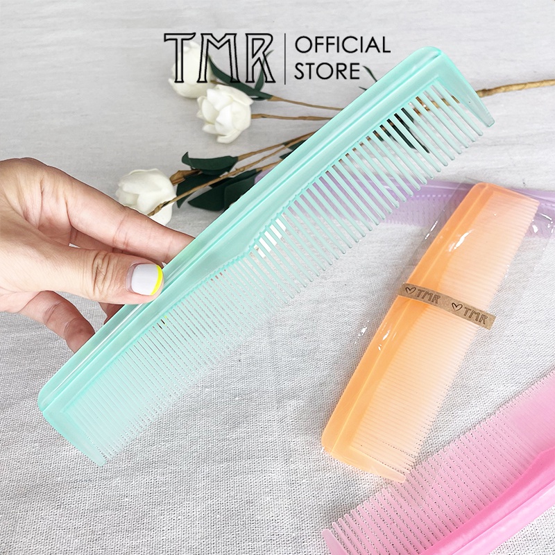 Lược nhựa TMR 2 răng tiện dụng, 4 Màu