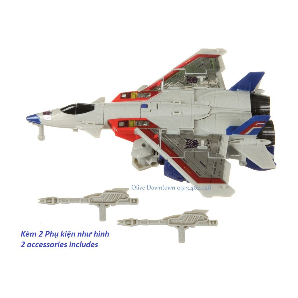 ✅Robot lắp ráp STARSCREAM cao 18cm KÈM 2 PHỤ KIỆN - Transformers POWER OF THE PRIMES