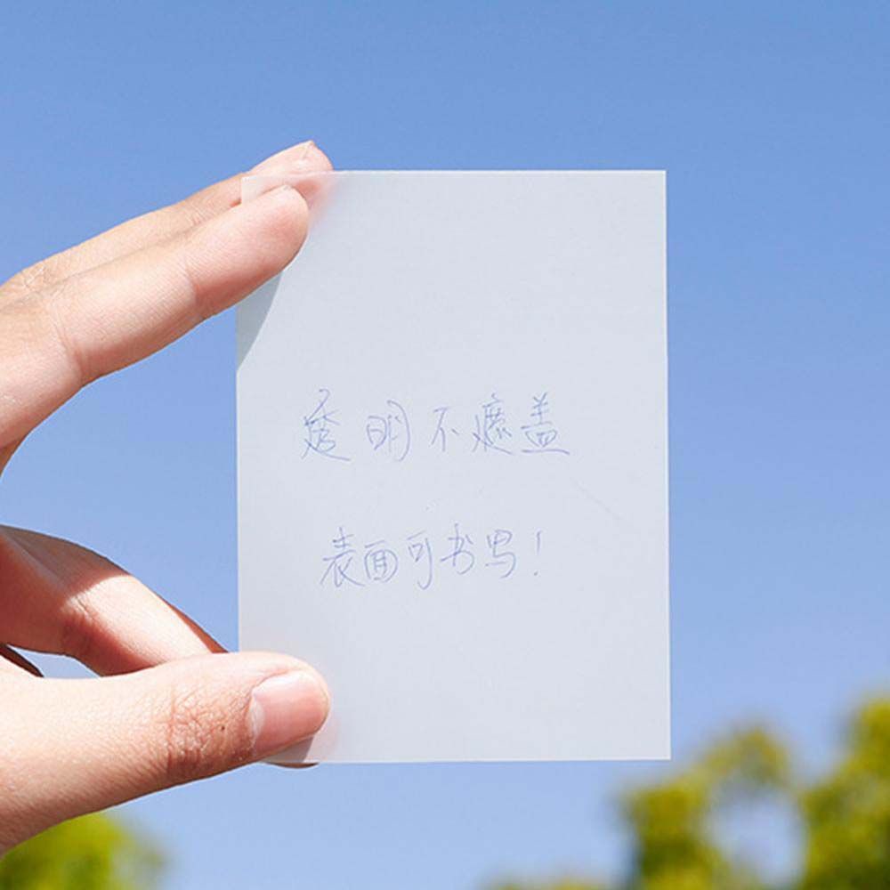 Set 50 Tờ Giấy Ghi Chú 6 Màu Trong Suốt Chống Thấm Nước Tiện Dụng