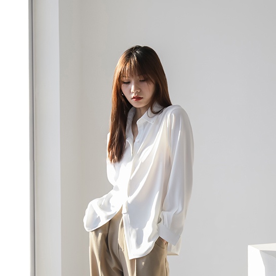 Áo sơ mi nữ cổ đức cài cúc vạt chéo Everlyn Harriet