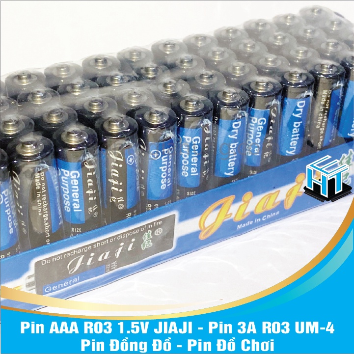 Vỉ 4 viên Pin AAA R03 1.5V JIAJI - Pin 3A R03 UM-4 - Pin Đồng Đồ - Pin Đồ Chơi
