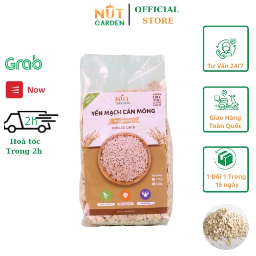 Hạt Yến Mạch Úc Tươi Cán Dẹt Chính Hãng Nut Garden - Nhập Khẩu Úc - Tốt Cho Em Bé, Gym, Giảm Cân - 250gr | WebRaoVat - webraovat.net.vn