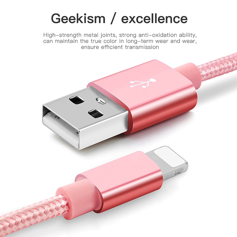 Cáp dữ liệu sạc USB Wemitom cho iPhone X 7 6 8 6S 5S Plus XS MAX XR cho iPad Mini IOS 12 8 Pin Sạc nhanh Cáp 1M