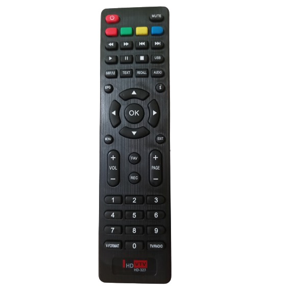 Remote Điều khiển từ xa đầu thu HDvtv 323 -Hàng mới 100% chất lượng tốt-Tặng kèm PIN