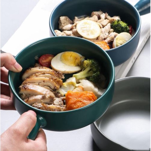 Bát có tay cầm,đựng cơm,thức ăn,dùng được lò nướng,vi sóng