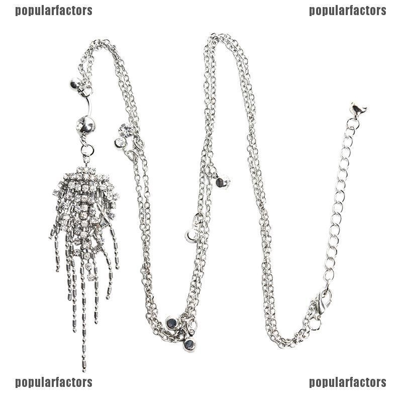 Khuyên Rốn Tua Rua Đính Đá Pha Lê 14G