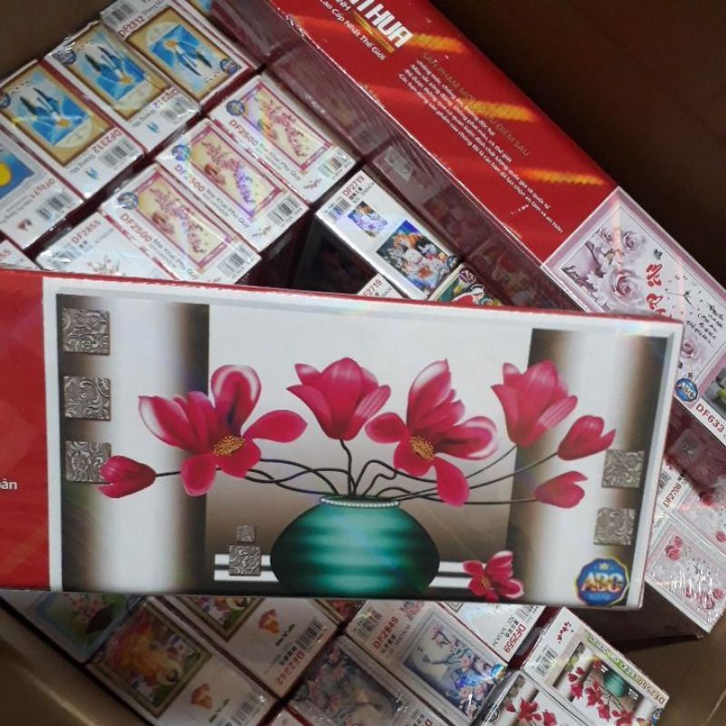 tranh đính đá bình hoa df2550 (90×50)