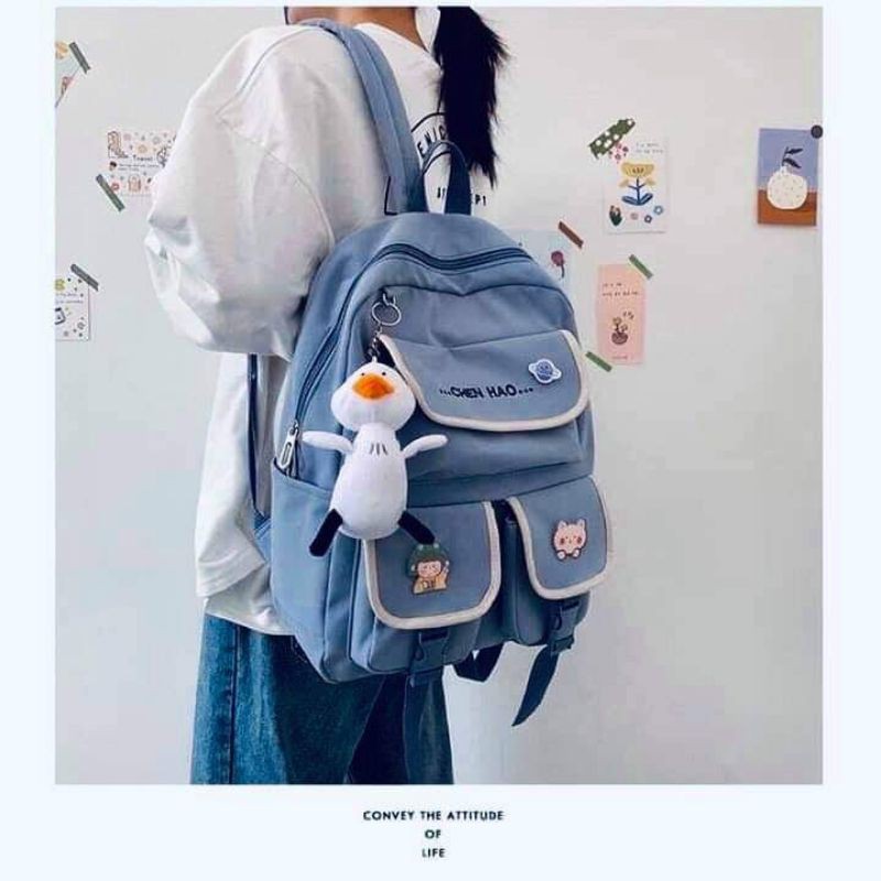 BALO CHEN HAO STICKER DỄ THƯƠNG VẢI BỐ