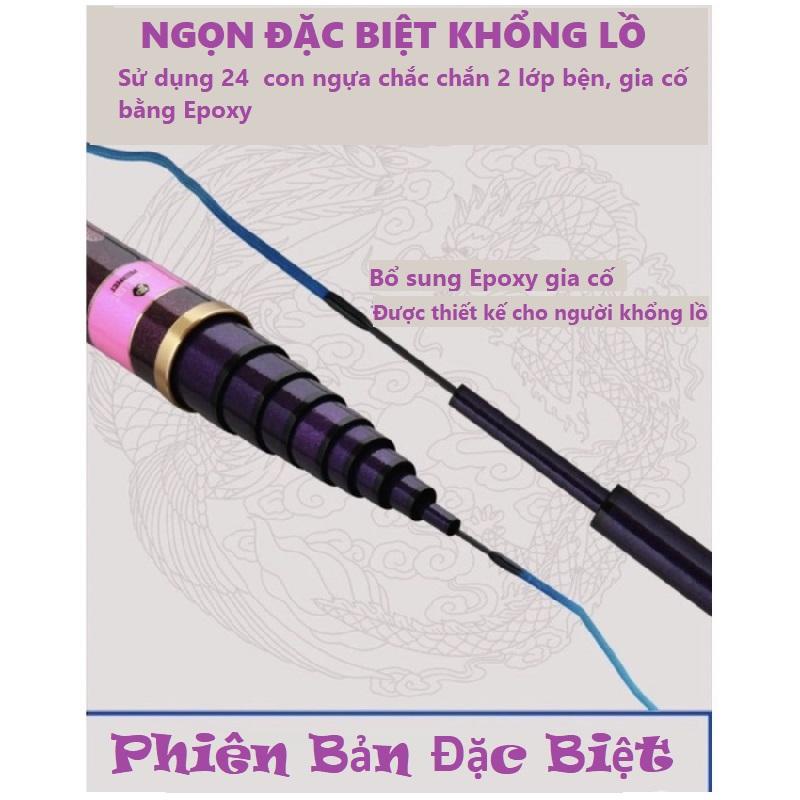 Cần câu TẦM XANH THẾ HỆ 5, BẢN TÍM, ĐẶC BIỆT 22h chuyên săn hàng cần tải cá lên tới 20kg - Mika