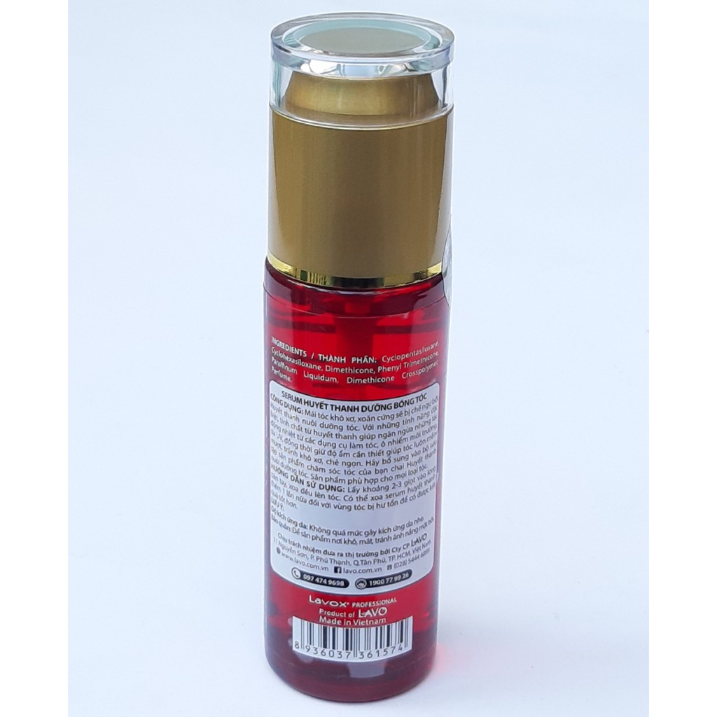 Serum tóc huyết thanh Lavox Ultra Shiny 60ml phục hồi dưỡng bóng tóc hư tổn