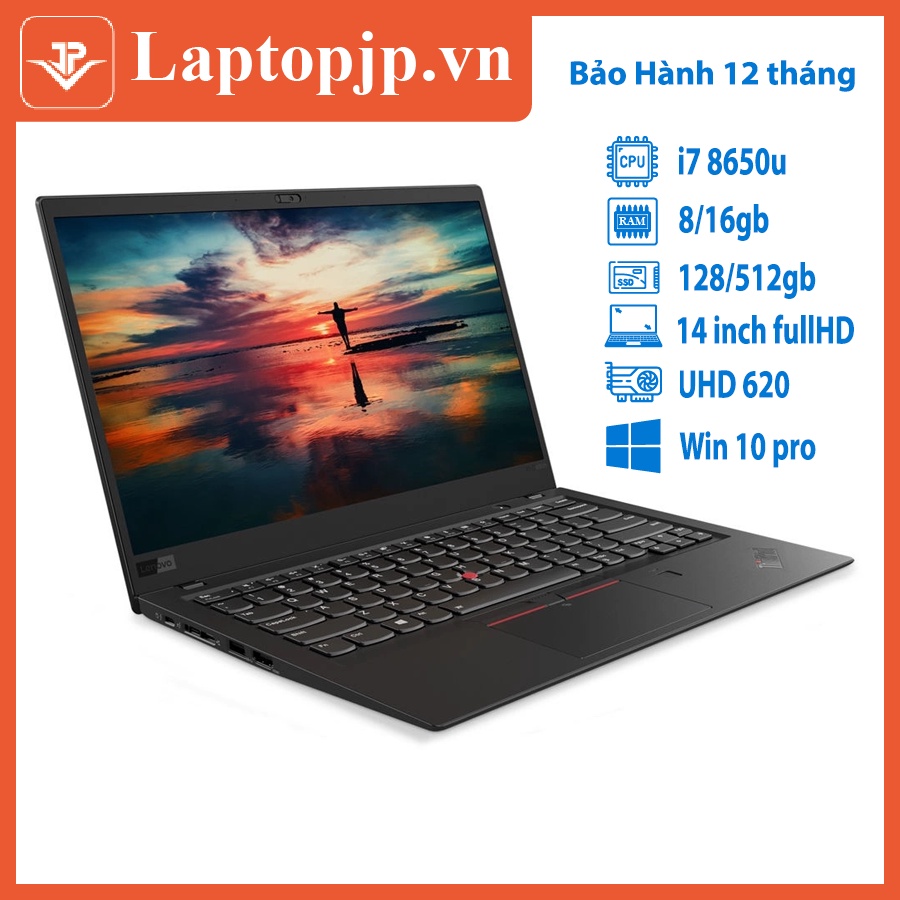 Máy Tính Thinkpad x1 Carbon  Core i7 8650u/Ram16G/SSD512/màn hình 14in FHD