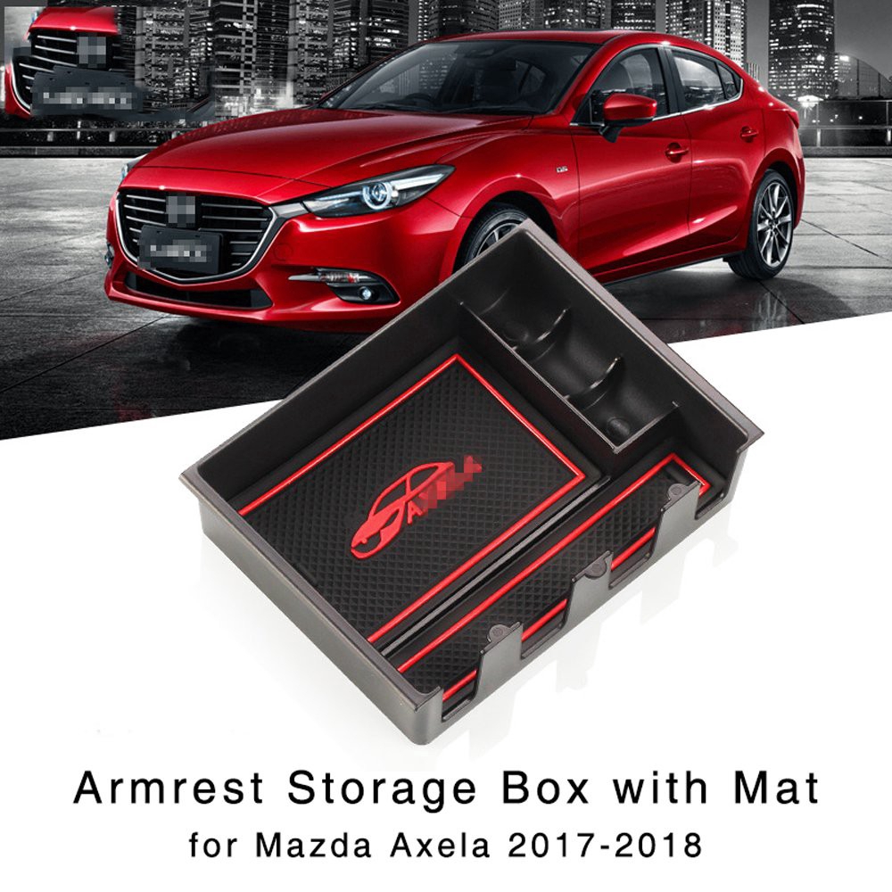 Armrest Storage Box Interior Organizer for Mazda 3 Axela 2017 2018 Center Console Glove Holder Tray