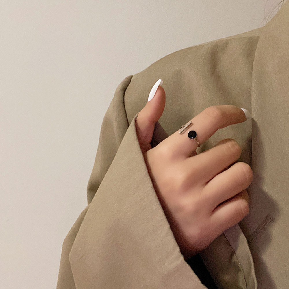 Nhẫn Đeo Tay Màu Đen Có Thể Điều Chỉnh Cho Cặp Đôi