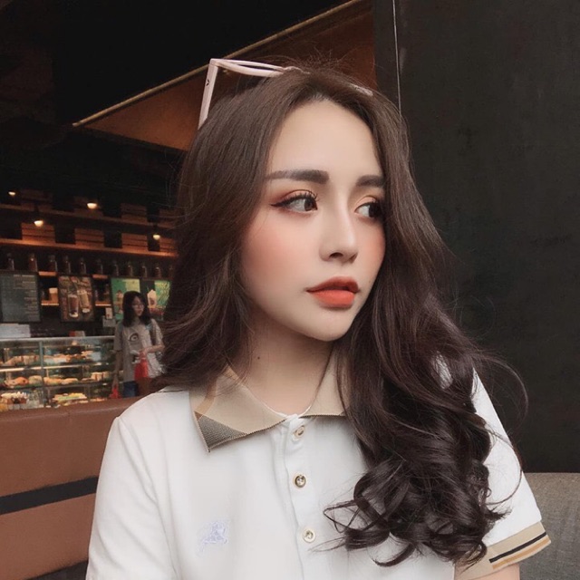 Áo thun nữ có cổ Polo bắp rang bơ ( có video và ảnh thật )