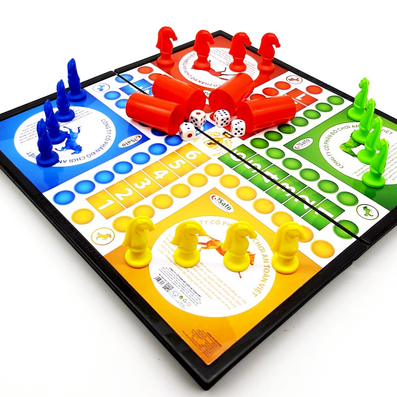 Đồ Chơi Cờ Đua Ngựa,Cá Ngựa Sato 2 Phiên Bản Có Hộp Đựng Tiện Lợi Board Game Gia Đình Vui Nhộn