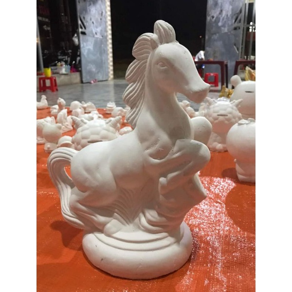 Tượng tô con to thạch cao tặng kèm cọ, vĩ 6 màu cho bé