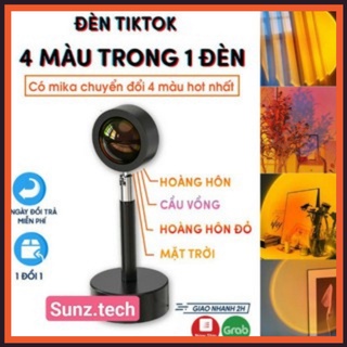 Đèn Màu Hoàng Hôn 4 Chế Độ Có Thể Chuyển Đổi Đèn Led Quay TikTok Hỗ Trợ Chụp Ảnh Sống Ảo