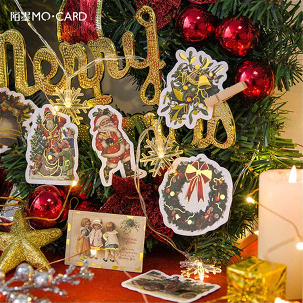 Bộ 24 Miếng Dán Hình Ông Già Noel / Người Tuyết Dùng Trang Trí Sổ Tay DIY