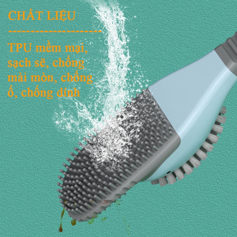 Chổi cọ bồn cầu, cọ toilet vịt vàng thông minh mềm mại dễ sử dụng