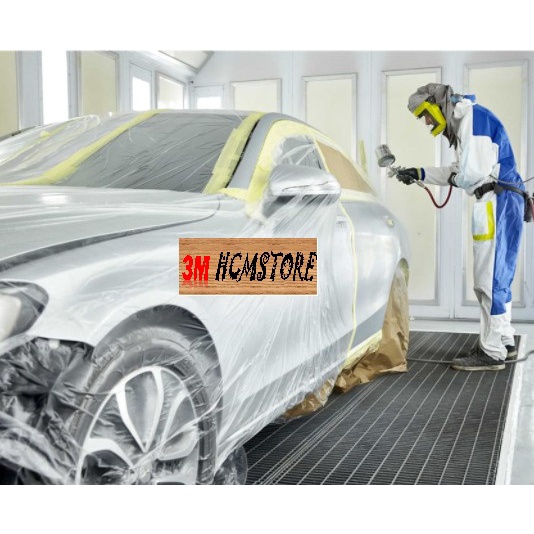 3M 2288 khổ 900mm dài 20met MÀN BĂNG KEO CHE SƠN PLASTIC bám dính, che phủ tốt cho các ứng dụng sơn quét