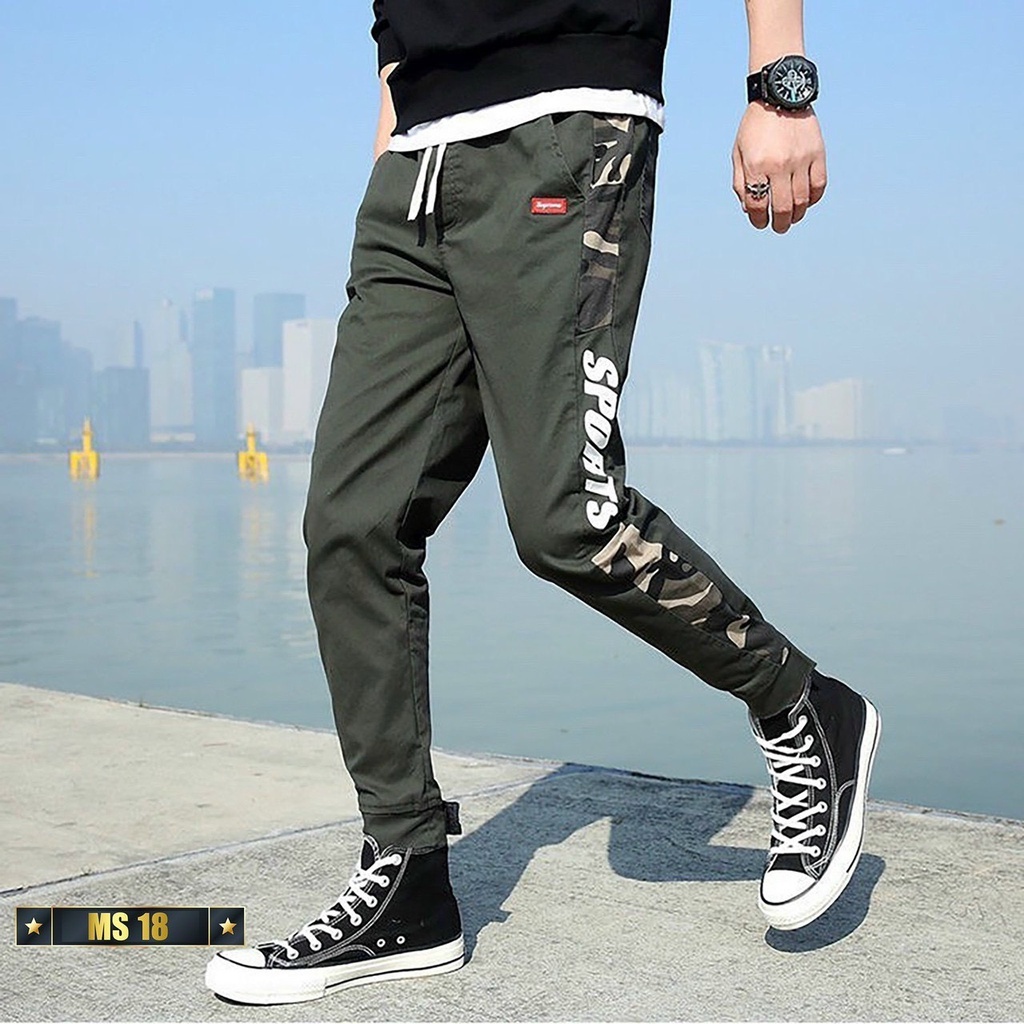 Quần nam màu xanh bo ống , form đẹp chất  vải mềm mịn y hình FASHION 24 M18