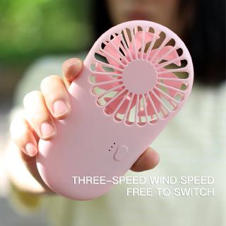 Ultra-thin handheld tabletop fan with battery indicator light （USB Mini Fan / support）
