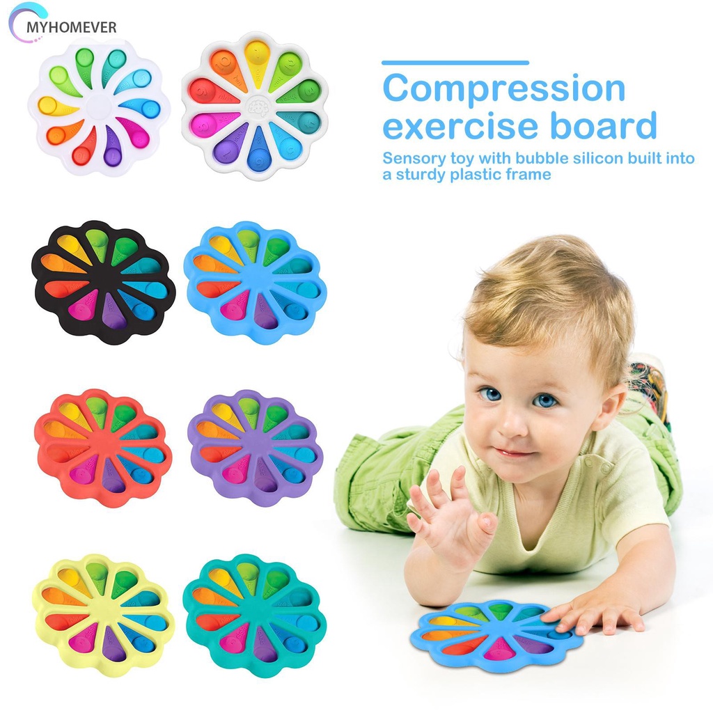 Pop It Fidget Đồ chơi Simple Dimple Fidget Đồ chơi Silicone Sensory Popper Early Education Keychain