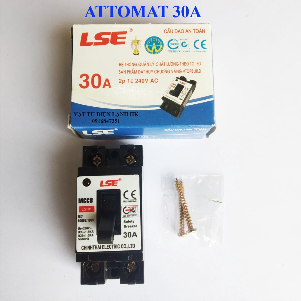 Cầu dao aptomat LSE HMC 20A 30A kèm vỏ - không vỏ - Át LS101 - Attomat MCCB - Cầu dao an toàn Atomat