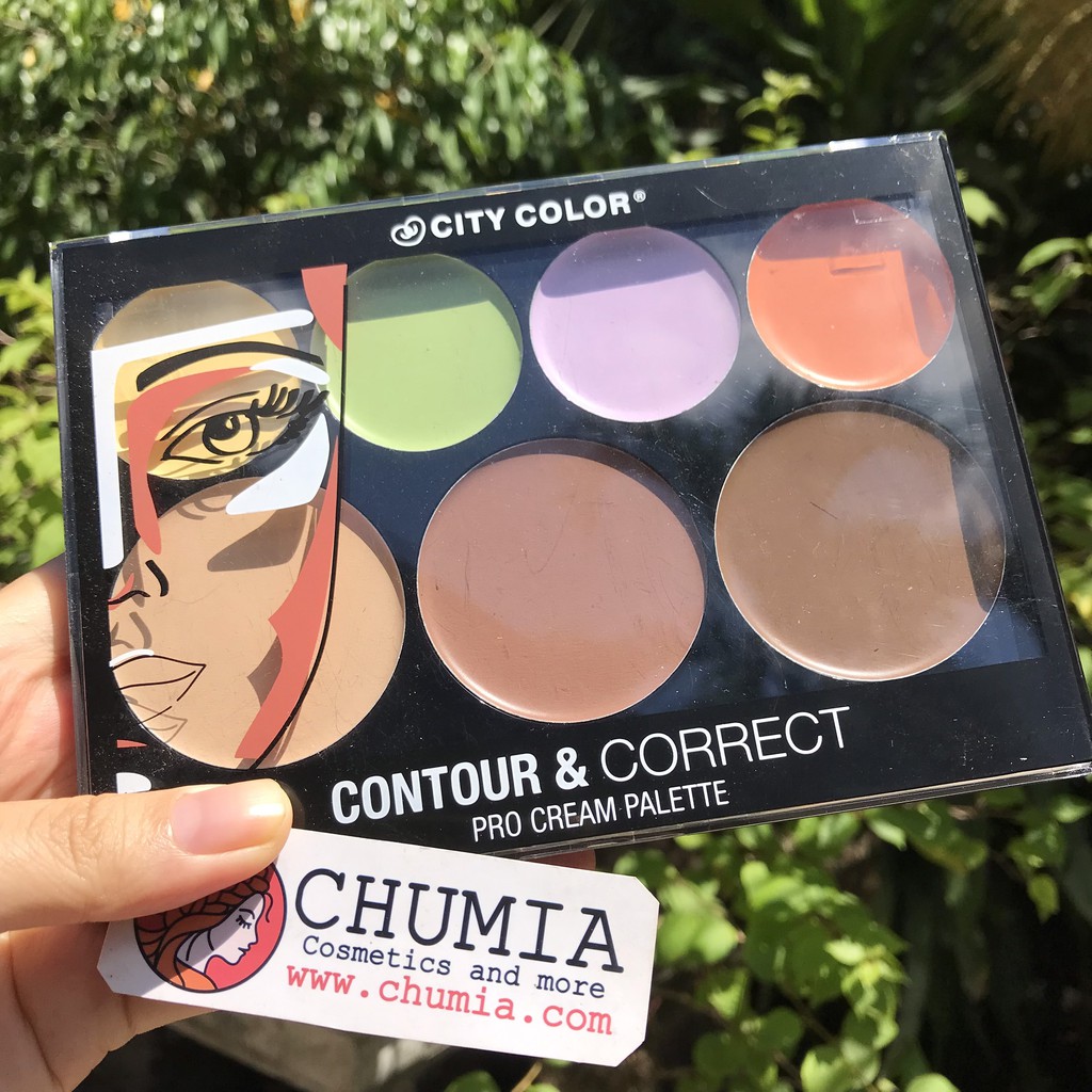 Tạo khối + che khuyết điểm CITY COLOR Contour &amp;amp; Correct Cream Palette