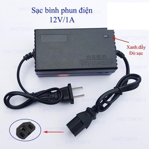 Sạc bình xịt phun thuốc bằng điện 12v