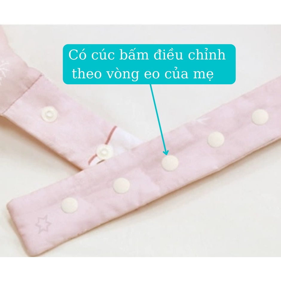 Gối cho bé bú chống sặc sữa cho bé( có cúc bấm điều chỉnh theo vòng eo của mẹ)