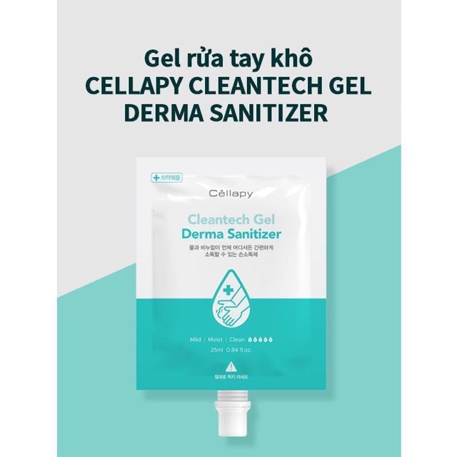 ( Sẵn ) Gel rửa tay khô diệt khuẩn Cellapy Derma Sanitizer 25gr | BigBuy360 - bigbuy360.vn