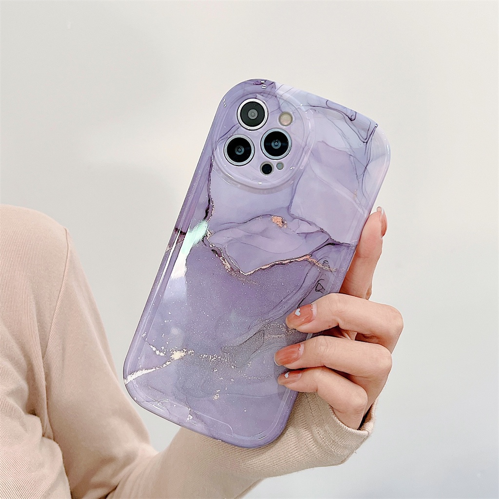 Ốp Điện Thoại IMD Chống Sốc Họa Tiết Cẩm Thạch Cho iPhone 11 12 13 Pro MAX X XS MAX XR